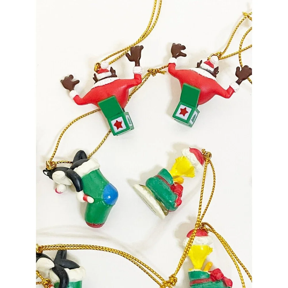 Warner Bros Looney Tunes Mini Christmas Ornament Lot 10 Tweety Sylvester Bugs